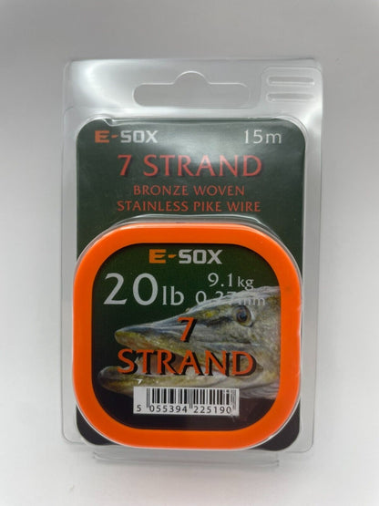 Drennan E-Sox Stahlvorfach 7 Strand verschiedene Stärken 15m