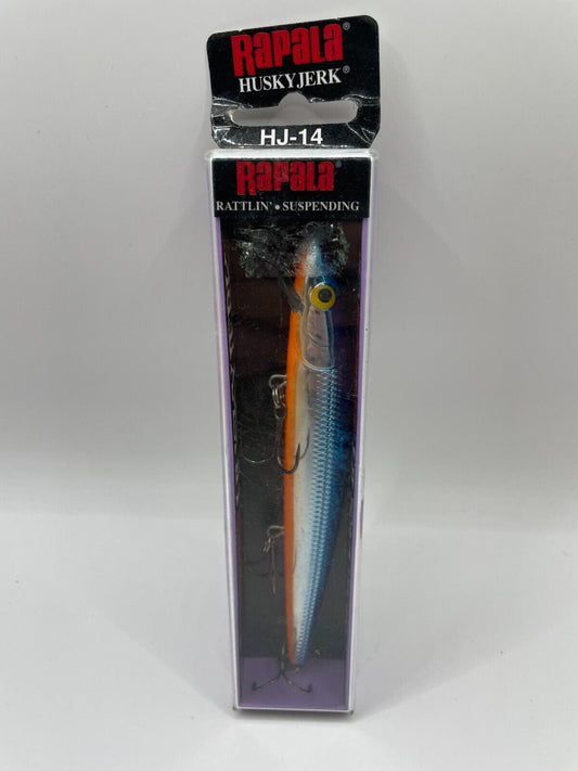 Rapala Down Deep Huskyjerk HJ-14 Silver Blue Wobbler Spinnfischen Angelzubehör