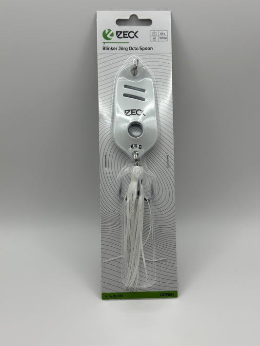 Zeck Blinker Jörg Octo Spoon White 65g, Blinker zum Wallerfischen, Angelzubehör0