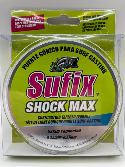 Sufix Shock Max Surfcasting Tapered Leaders 5x15m 0,35mm 0,57mm0