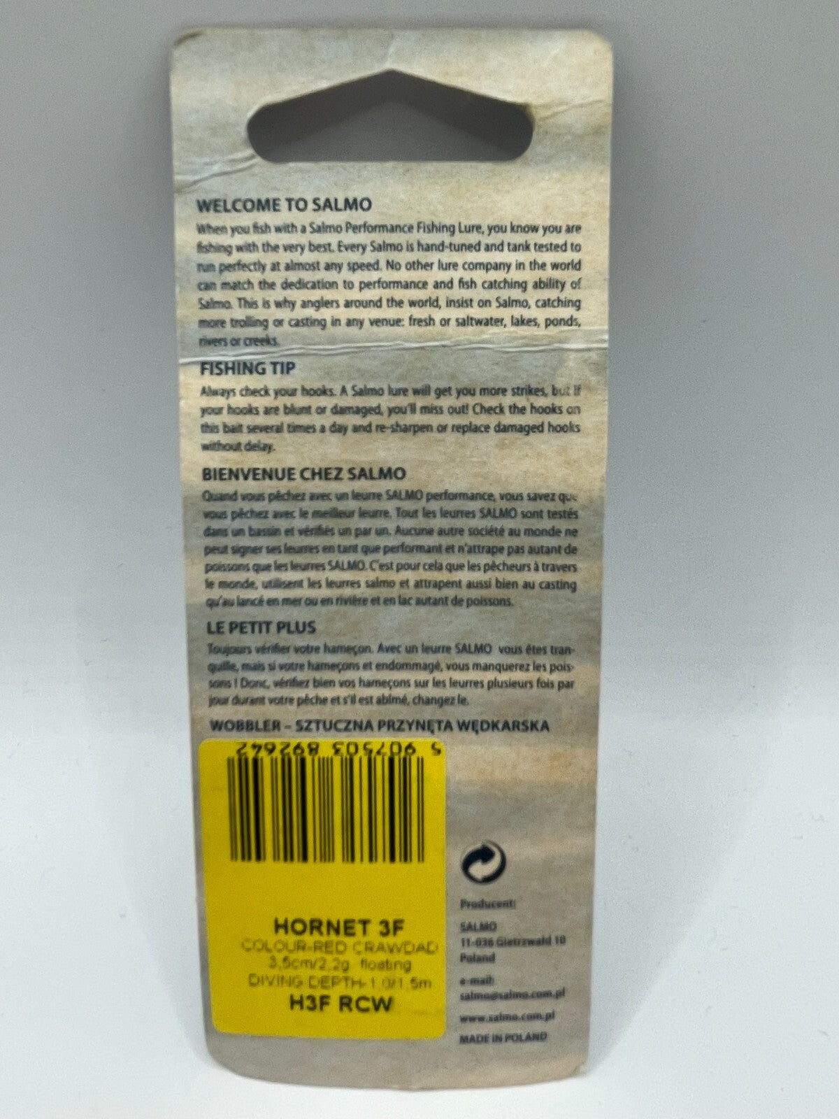 Salmo Hornet 3F Red Crawdad 3,5cm 2,2g Floating1