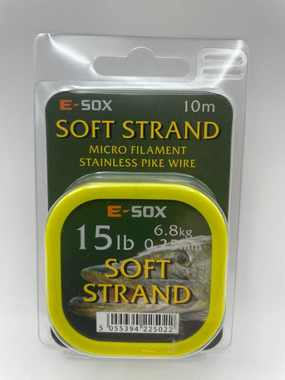 Drennan E-Sox Stahlvorfach Soft Strand 19 Mikrostahlfäden versch. Stärken 15m