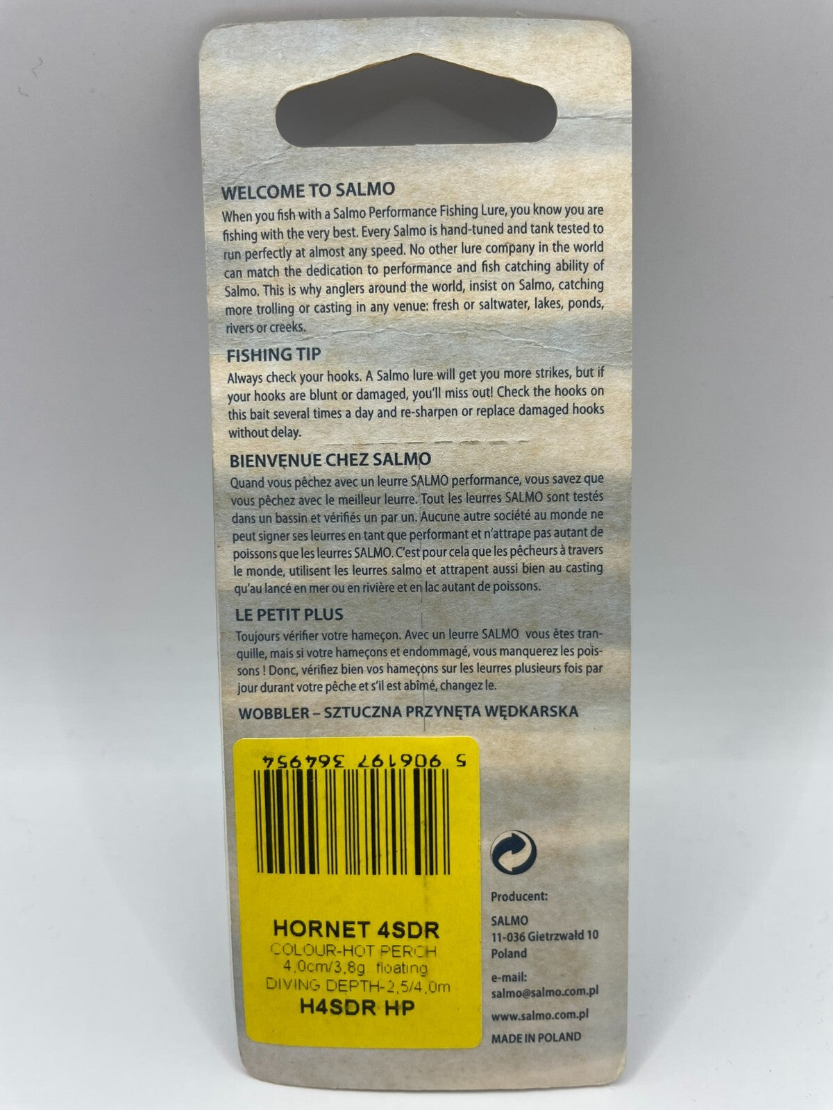 Salmo Hornet 4SDR Hot Perch 4cm 3,8g floating1