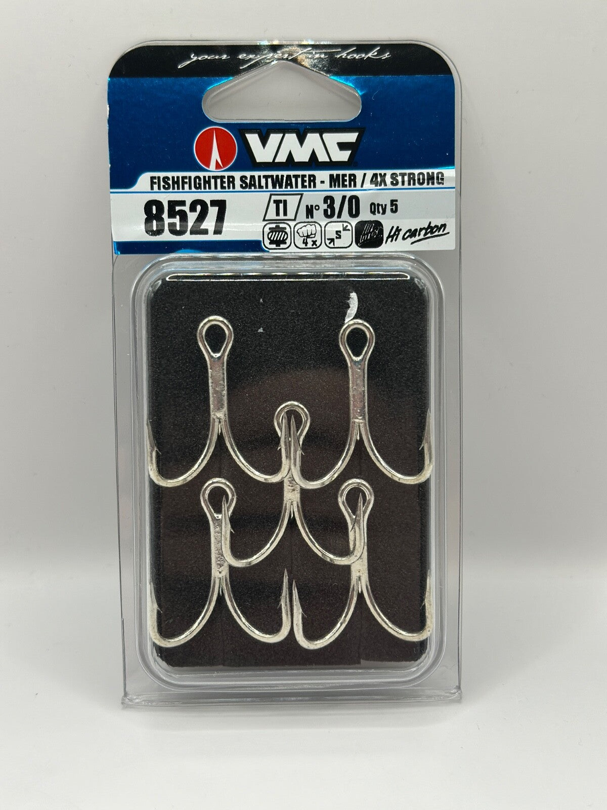 VMC Drillinge Fishfighter Saltwater No3/0 5Stück Haken0