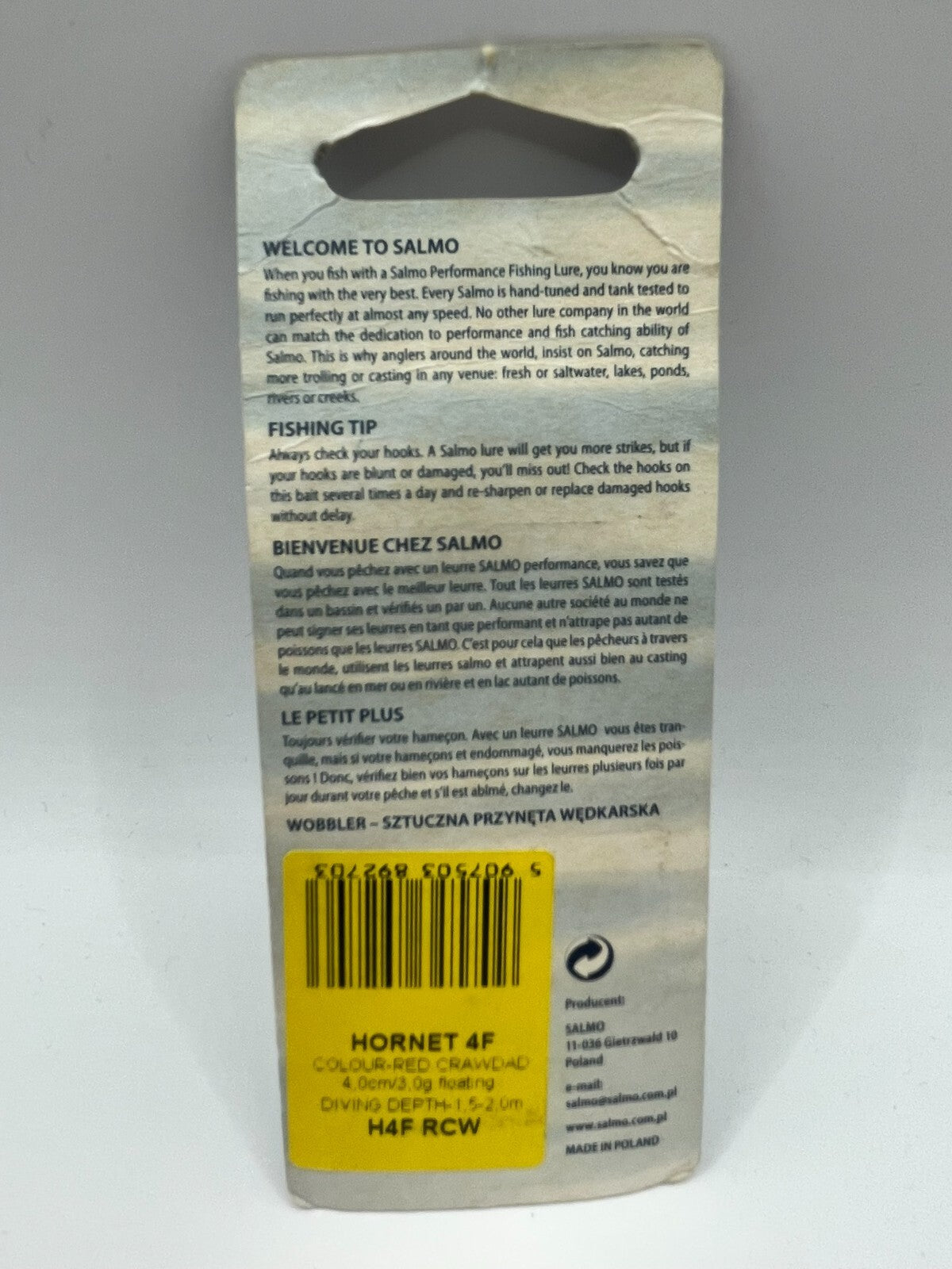 Salmo Hornet 4F Red Crawdad 4cm 3g Floating1