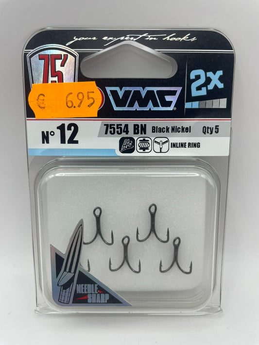 VMC 7554 BN Haken Needle Sharp Treble Hook0