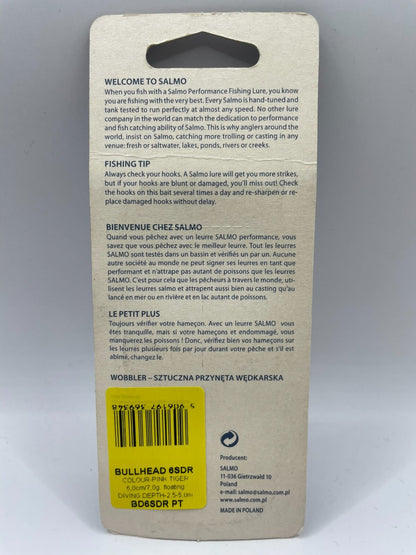 Salmo Bullhead 6SDR Pink Tiger 6cm 7g Floating1