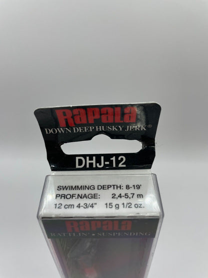 Rapala Down Deep Huskyjerk DHJ-12 Clown Wobbler Spinnfischen Angelzubehör