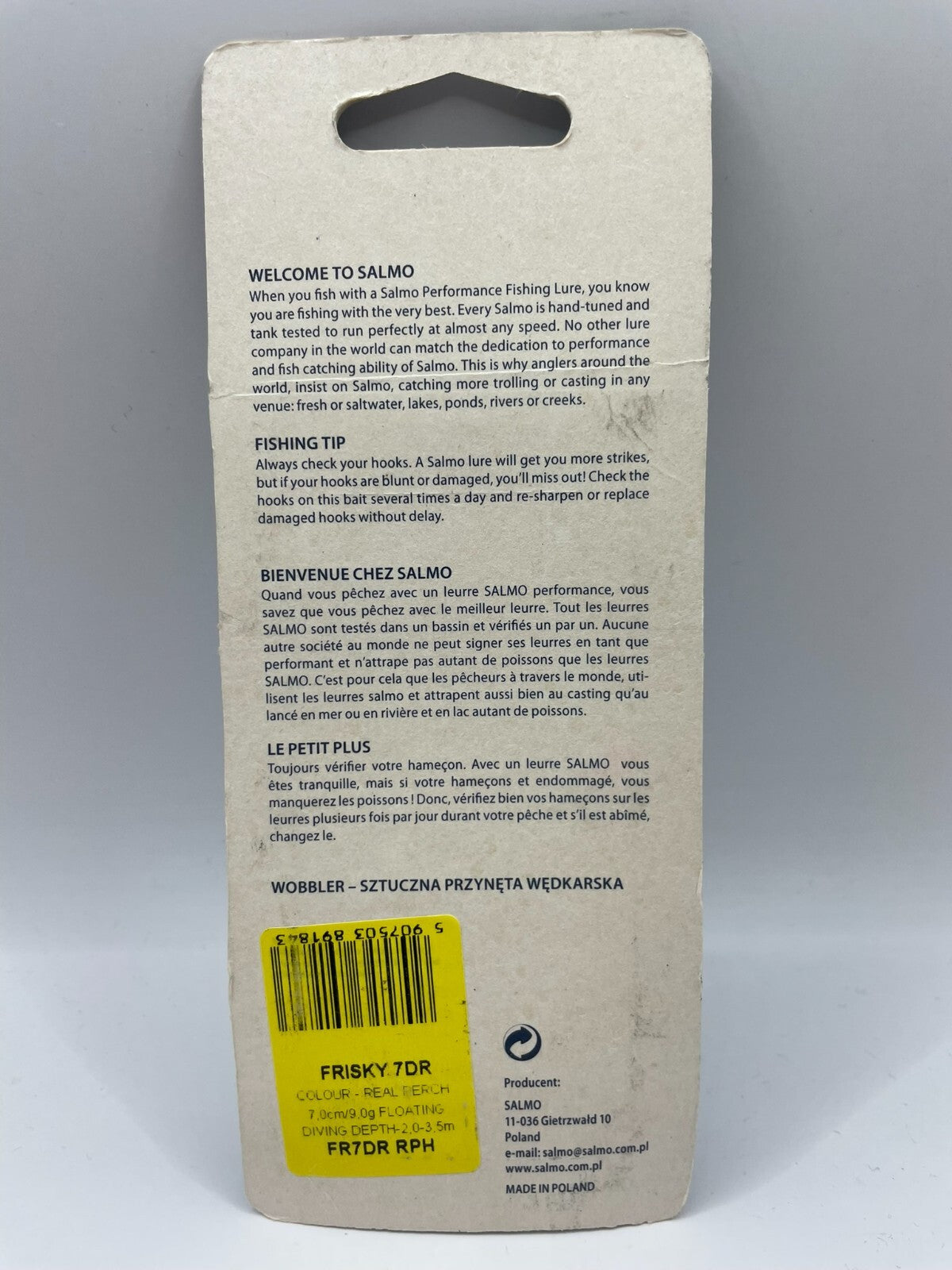 Salmo Frisky 7DR Real Perch 7cm 9g Floating1