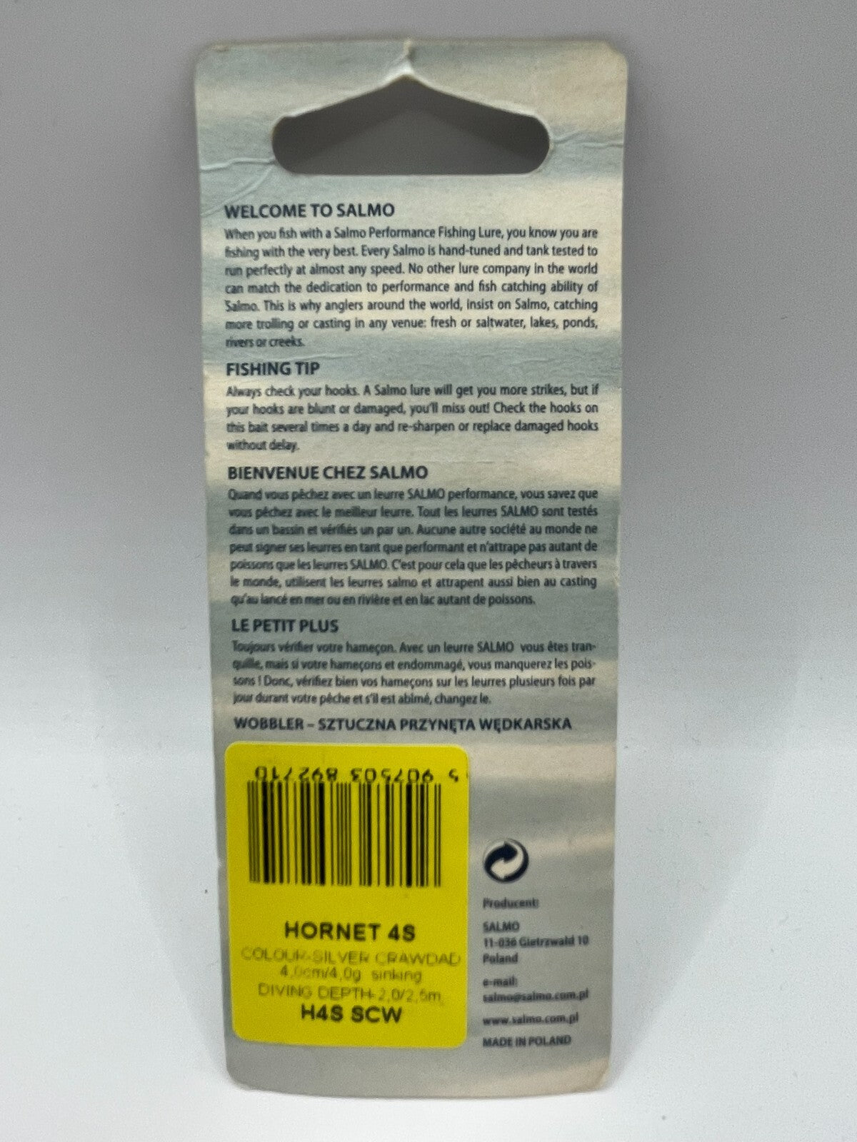 Salmo Hornet 4S Silver Crawdad 4cm 4g Sinking1