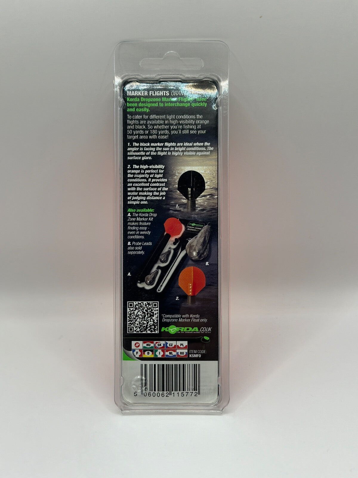 Korda Marker Flights Farbe Orange1