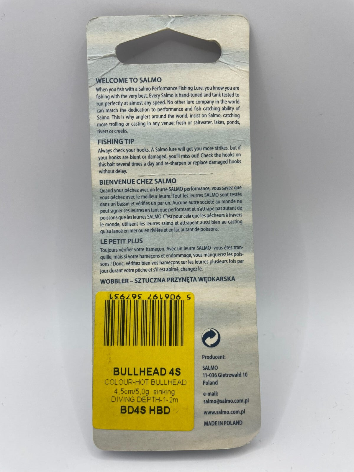 Salmo Bullhead 4S Hot Bullhead 4,5cm 5g Sinking1