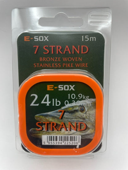 Drennan E-Sox Stahlvorfach 7 Strand verschiedene Stärken 15m