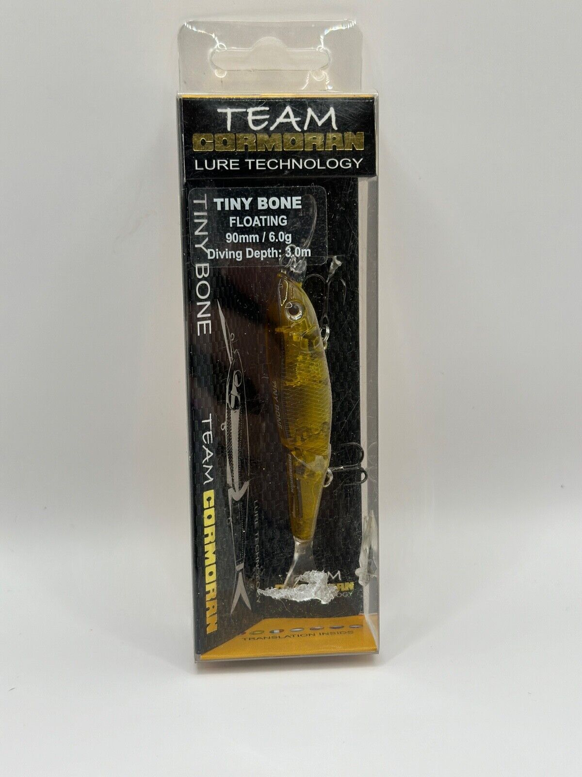 Team Cormoran Tiny Bone Rusty Transparent 90mm Floating 6g 3m Tauchtiefe