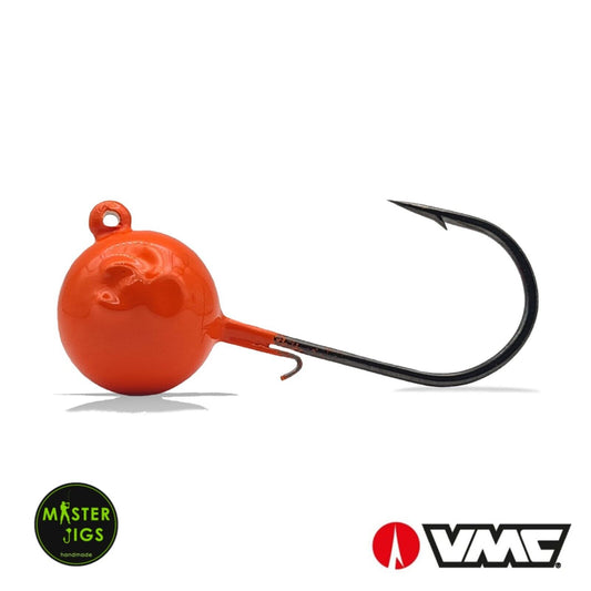 Master Jig handgemachte Jig Köpfe Orange VMC Haken 7161 made in Germany