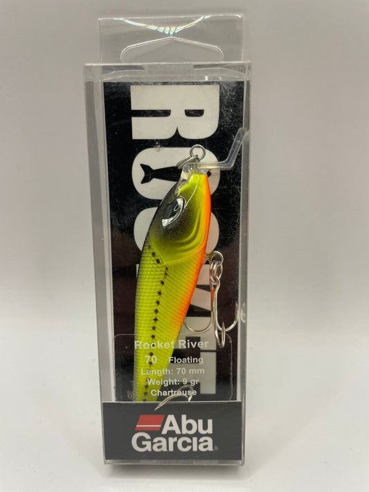 Abu Garcia Rocket River  70mm Floating 9g Chartreuse