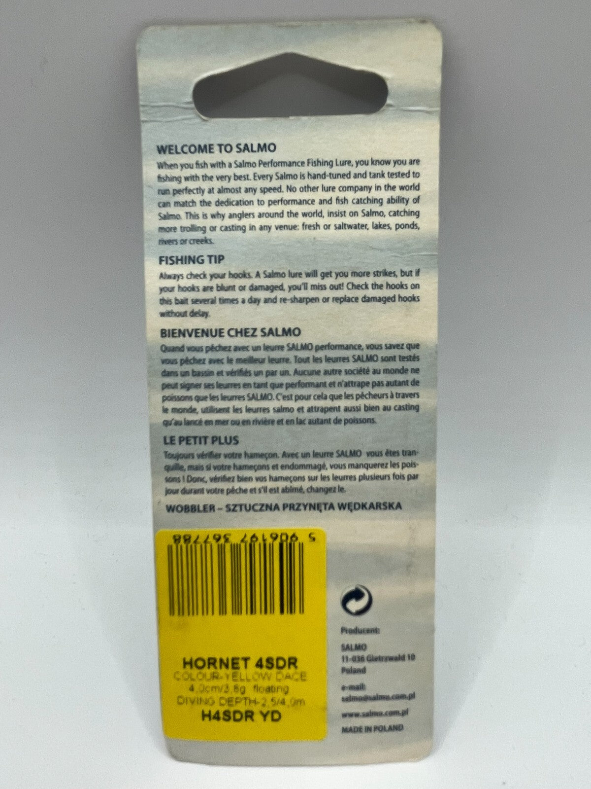 Salmo Hornet 4SDR Yellow Dace 4cm 3,8g Floating1