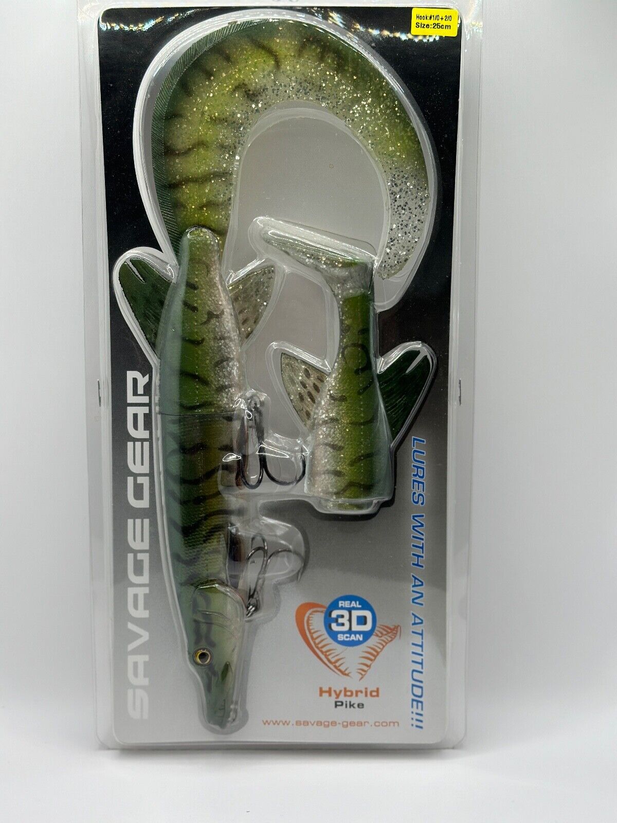 Savage Gear 3D Hybrid Pike 25cm 130g SS 07-Green Silver Pike, Angelwobbler