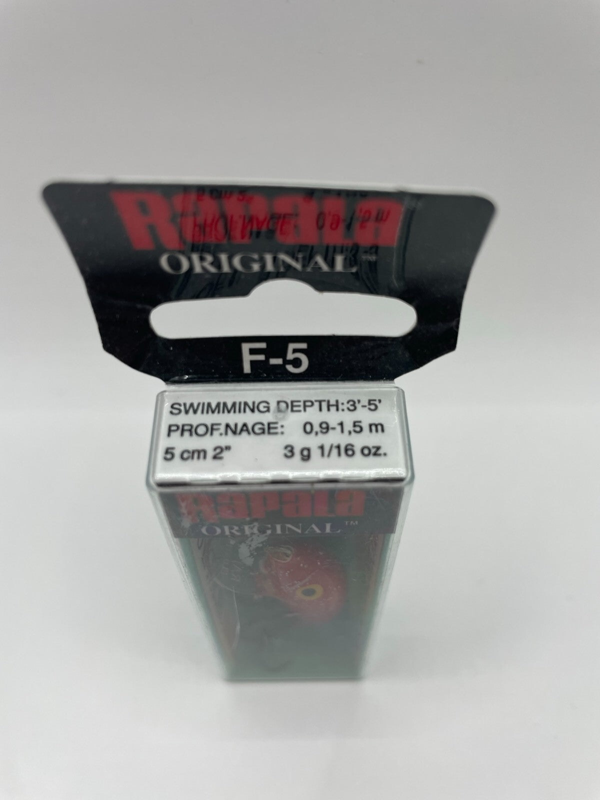 Rapala Original Floating F5 FRHF Red Hologram Flake Wobbler1