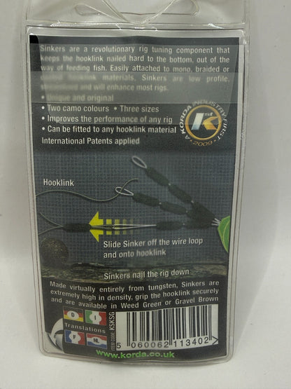 Korda Sinkers Tungsten Hooklink Weights Weed Green Small1