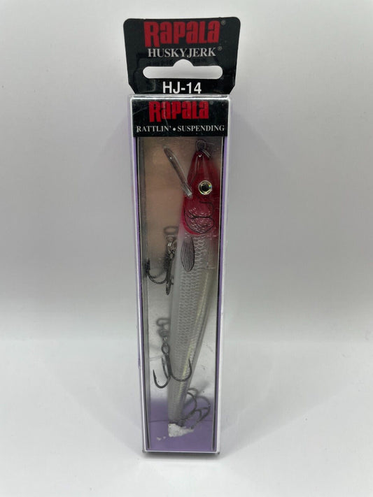 Rapala Down Deep Huskyjerk HJ-14 Glass Red Head Wobbler Angelzubehör