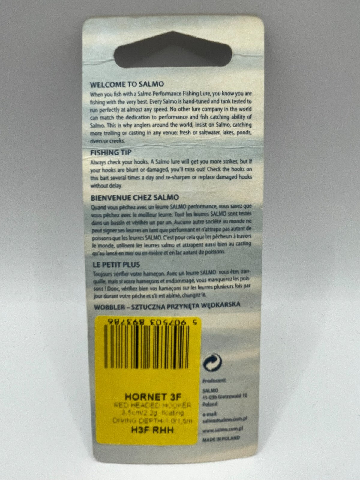 Salmo Hornet 3F Redhead Hooker 3,5cm 2,2g Floating1