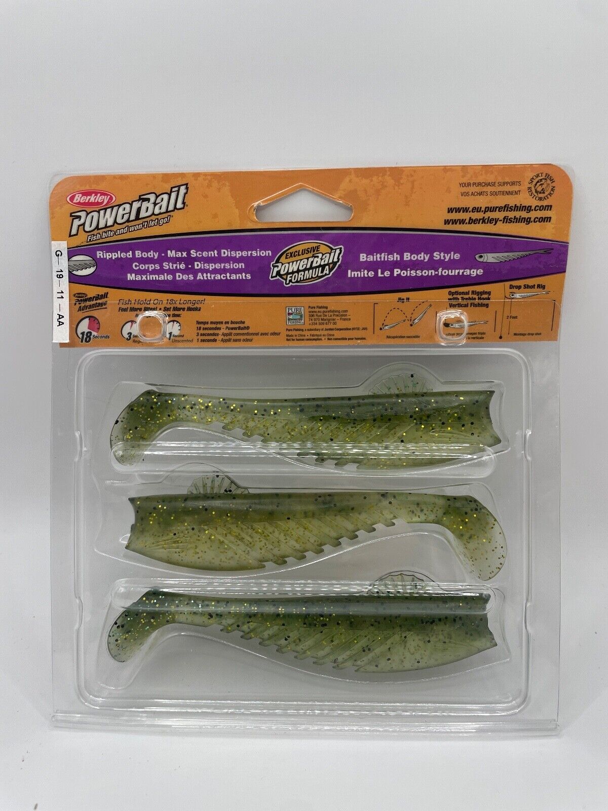 Berkley Powerbait 13cm Fat Ripple, Angelzubehör, Gummifisch