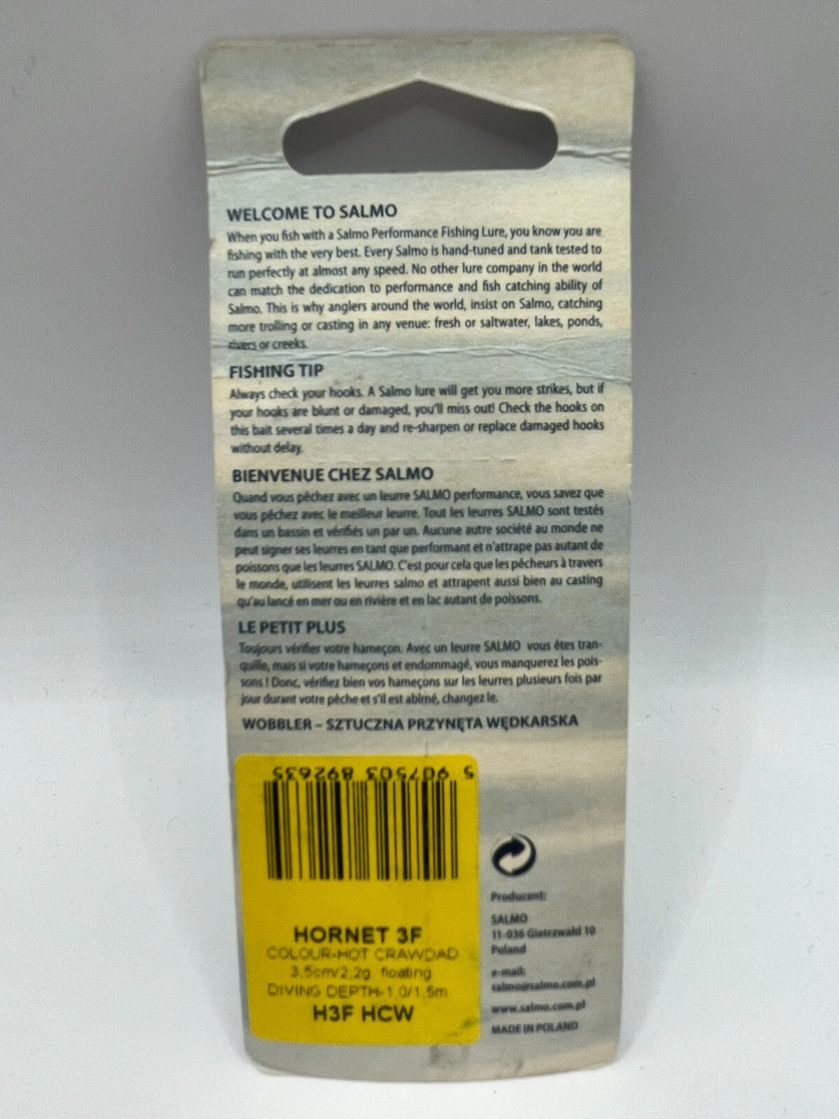 Salmo Hornet 3F Hot Crawdad 3,5cm 2,2g Floating1