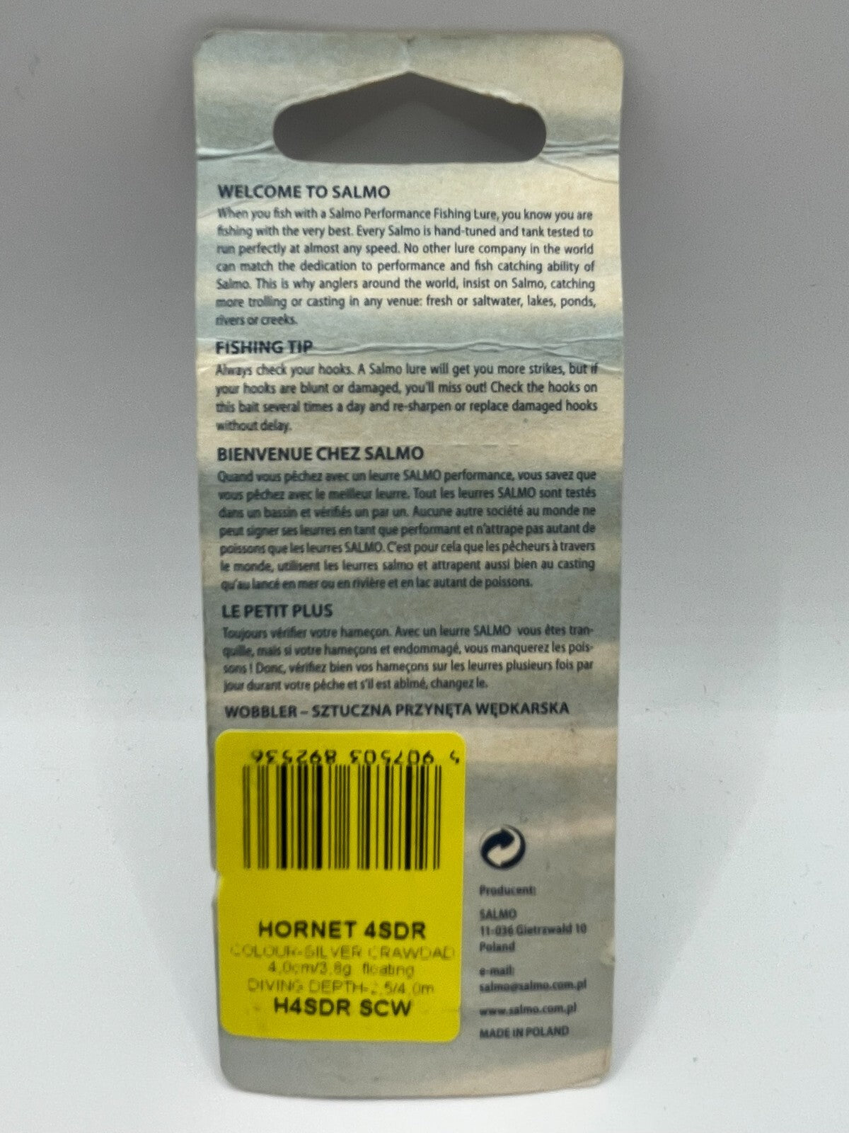 Salmo Hornet 4SDR Silver Crawdad 4cm 3,8g Floating1