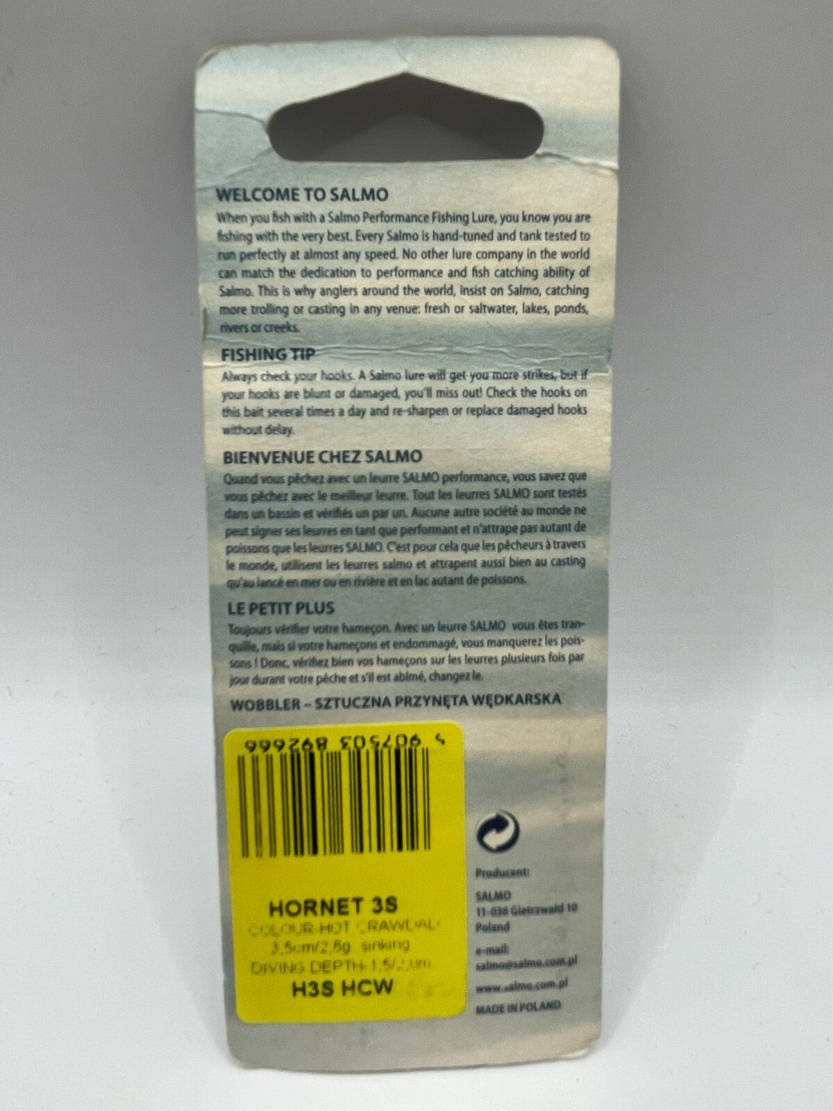 Salmo Hornet 3S Hot Crawdad 3,5cm 2,6g Sinking1