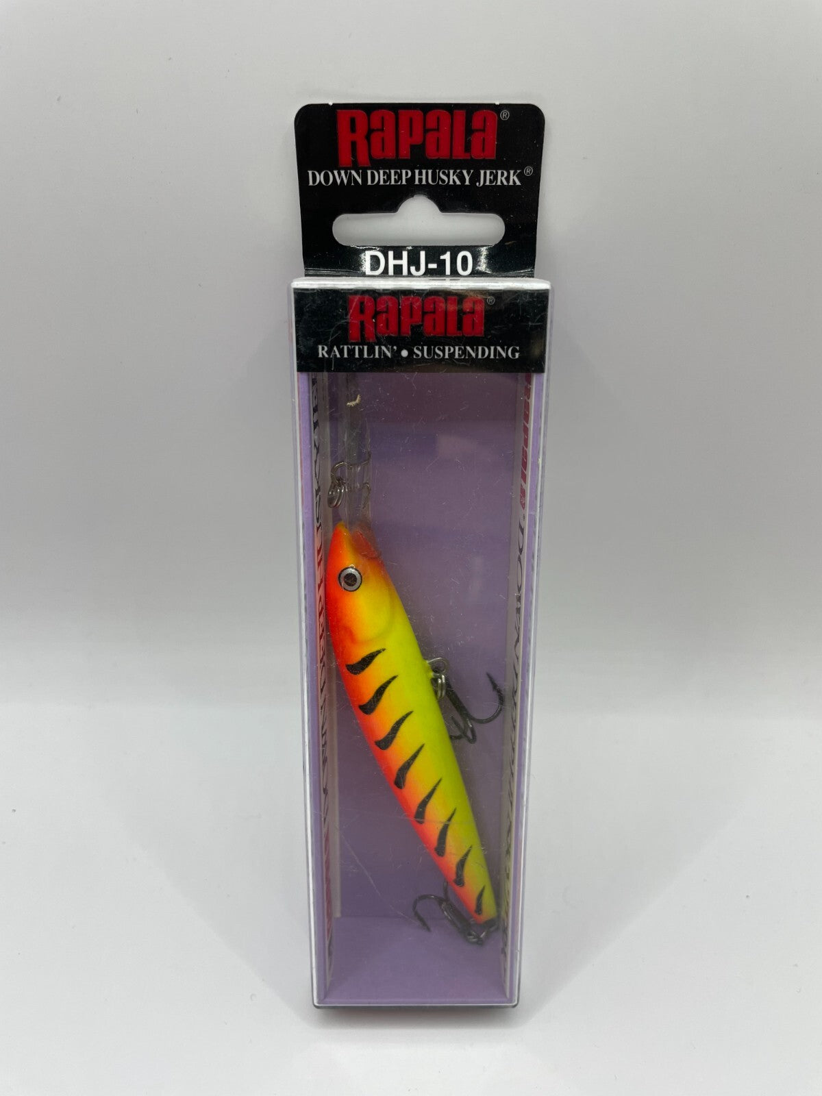 Rapala Down Deep Huskyjerk DHJ10 Hot Tiger Wobbler Spinnfischen Angelzubehör0