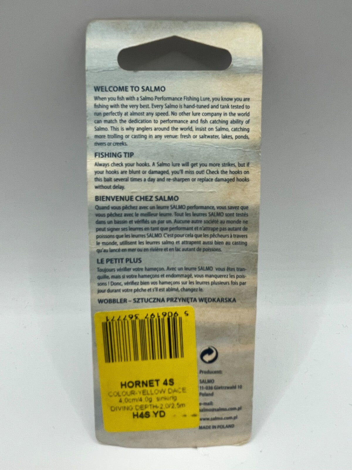 Salmo Hornet 4S Yellow Dace 4cm 4g Sinking1