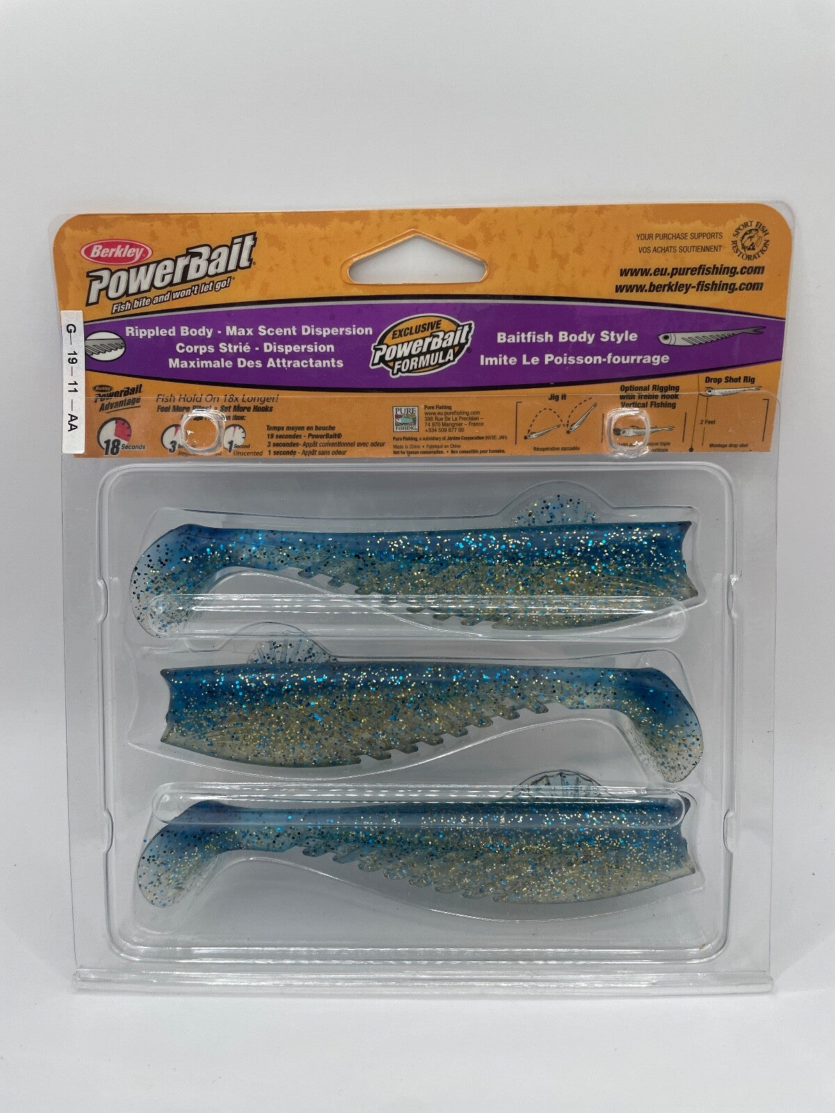 Berkley Powerbait 13cm Fat Ripple, Angelzubehör, Gummifisch1