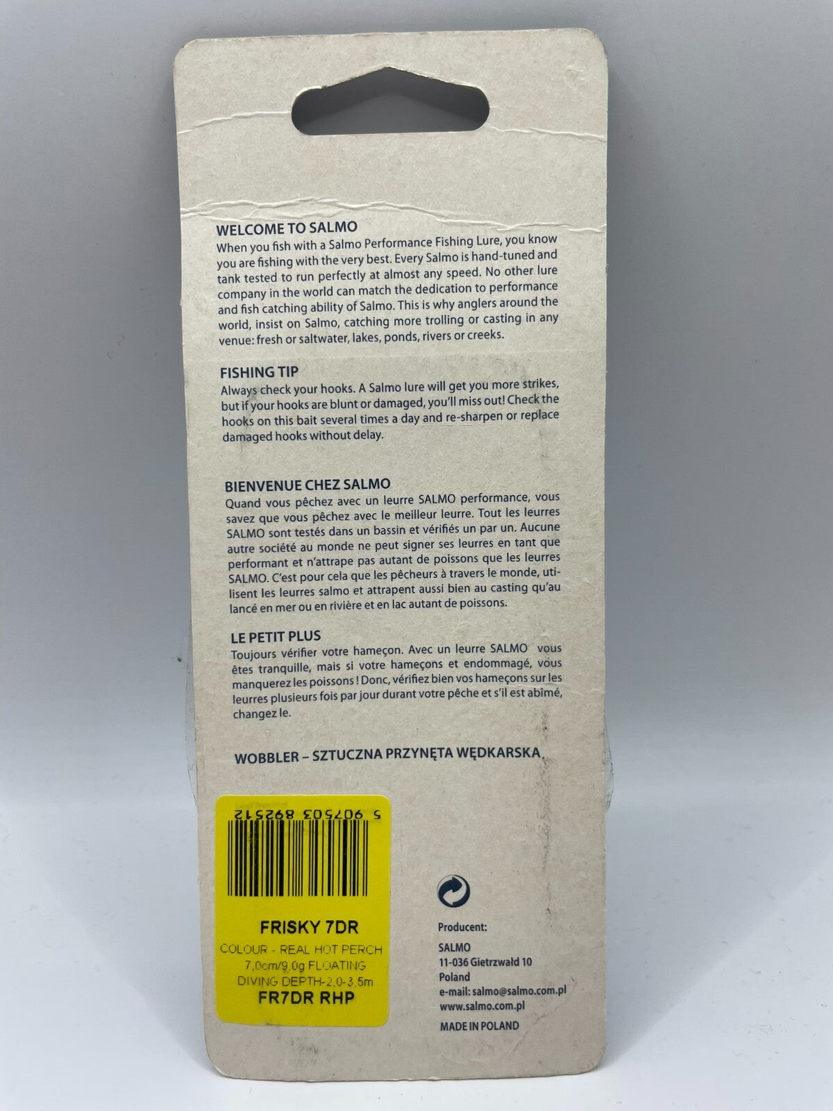 Salmo Frisky 7DR Real Hot Perch 7cm 9g Floating1