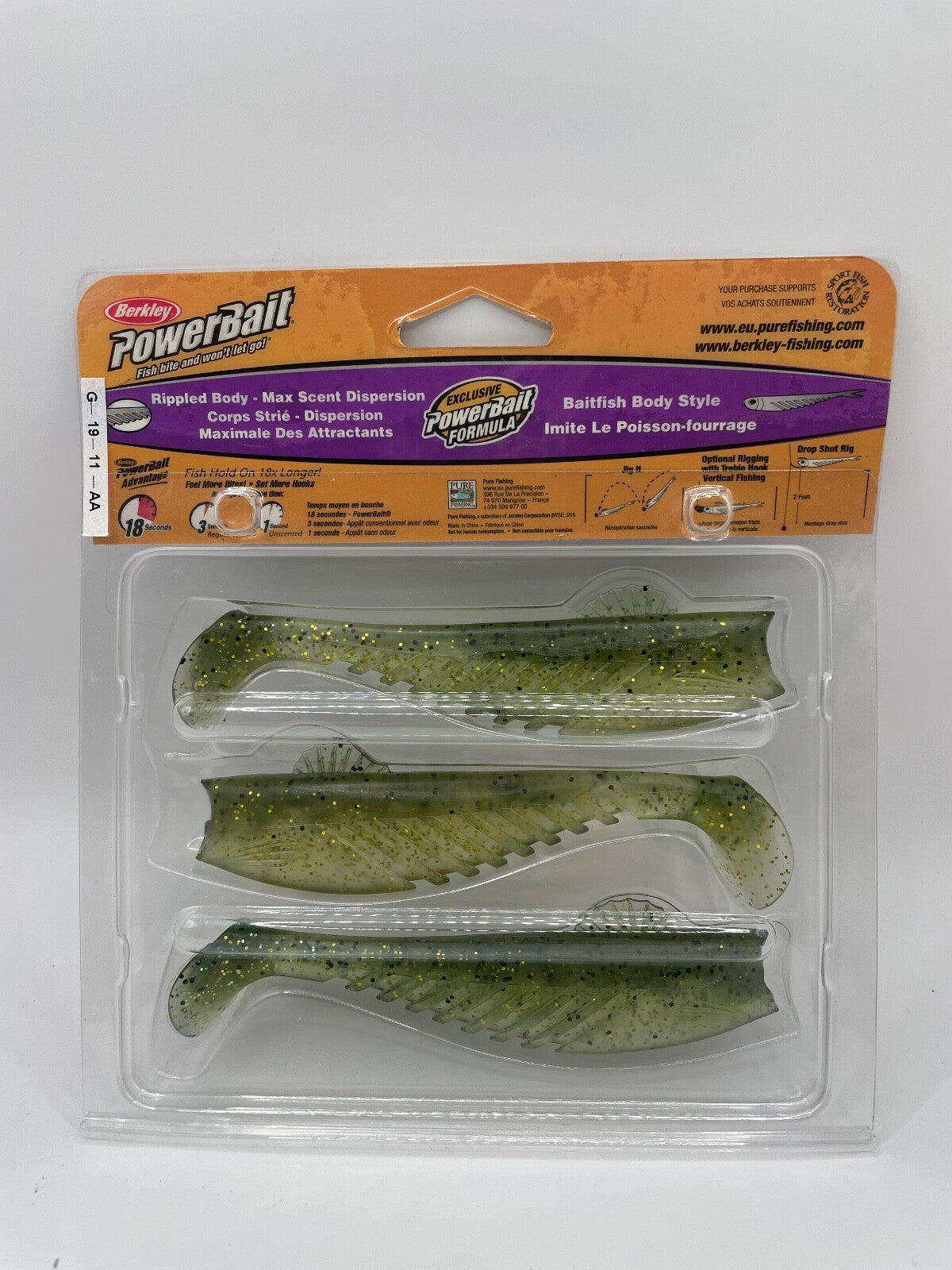 Berkley Powerbait 13cm Fat Ripple, Angelzubehör, Gummifisch1