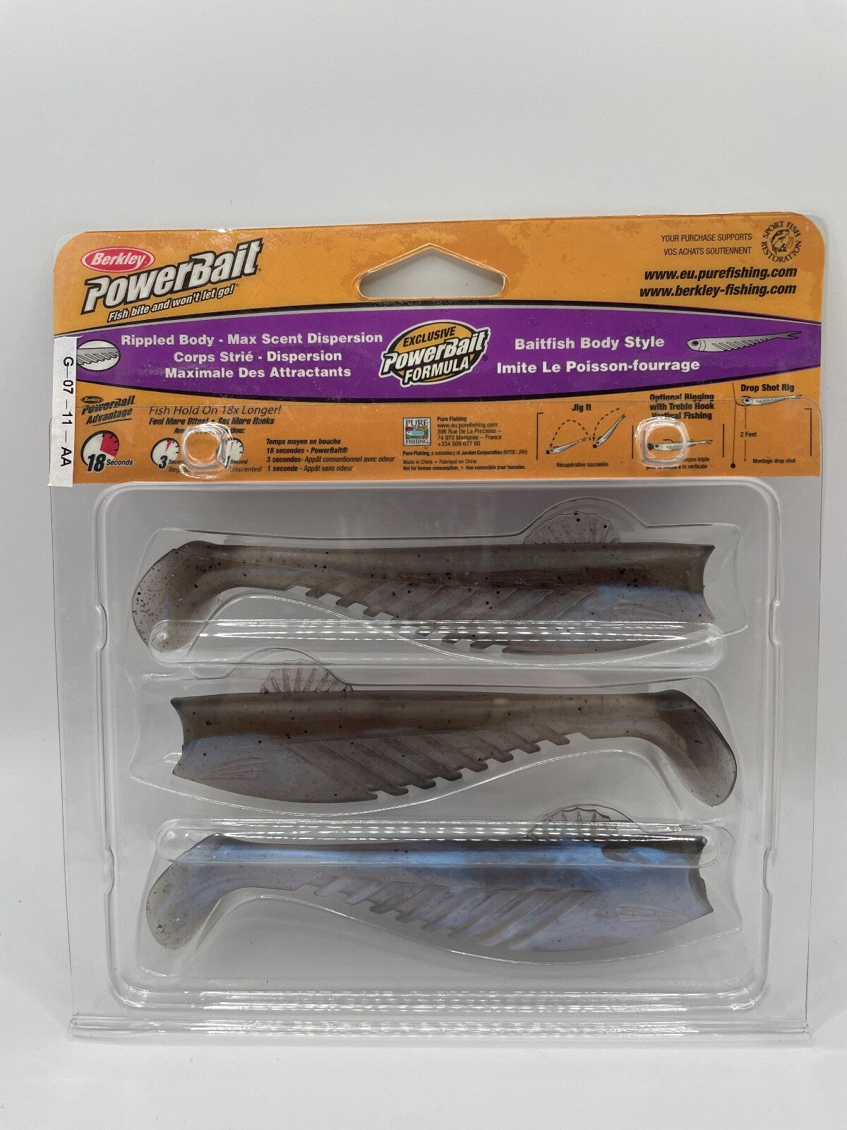 Berkley Powerbait 13cm Fat Ripple, Angelzubehör, Gummifisch1