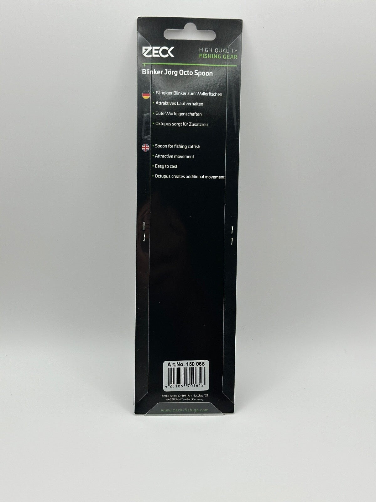 Zeck Blinker Jörg Octo Spoon Black 45g, Blinker zum Wallerfischen, Angelzubehör1