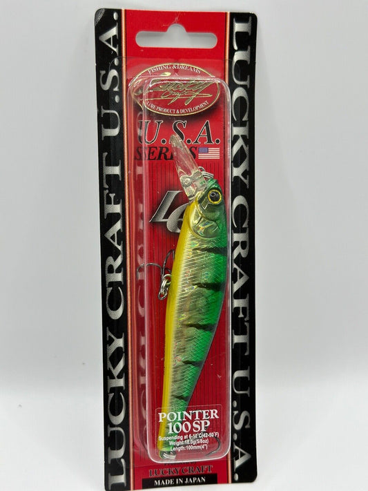 Lucky Craft U.S.A Series Pointer 100 SP Aurora Green Perch, Wobbler