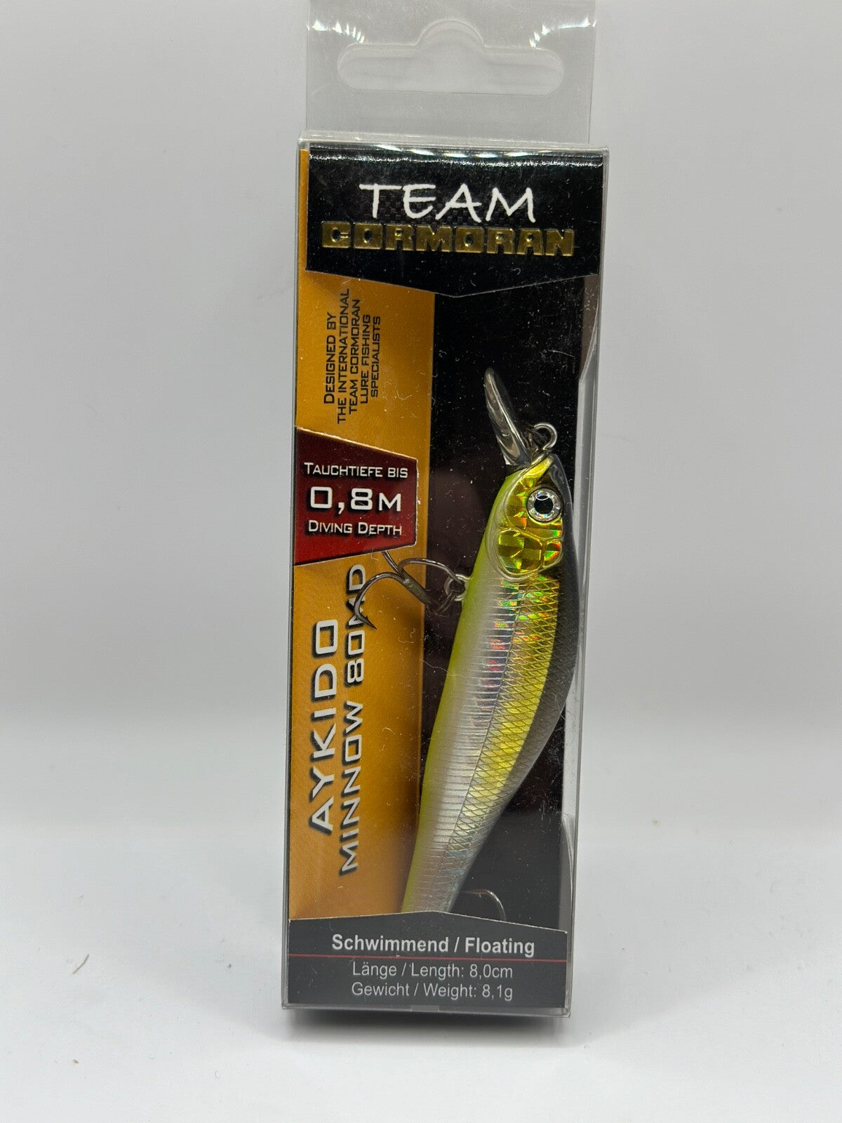 Team Cormoran Aykido Minnow 80MD /  8,0cm 8,1g Floating, Wobbler0