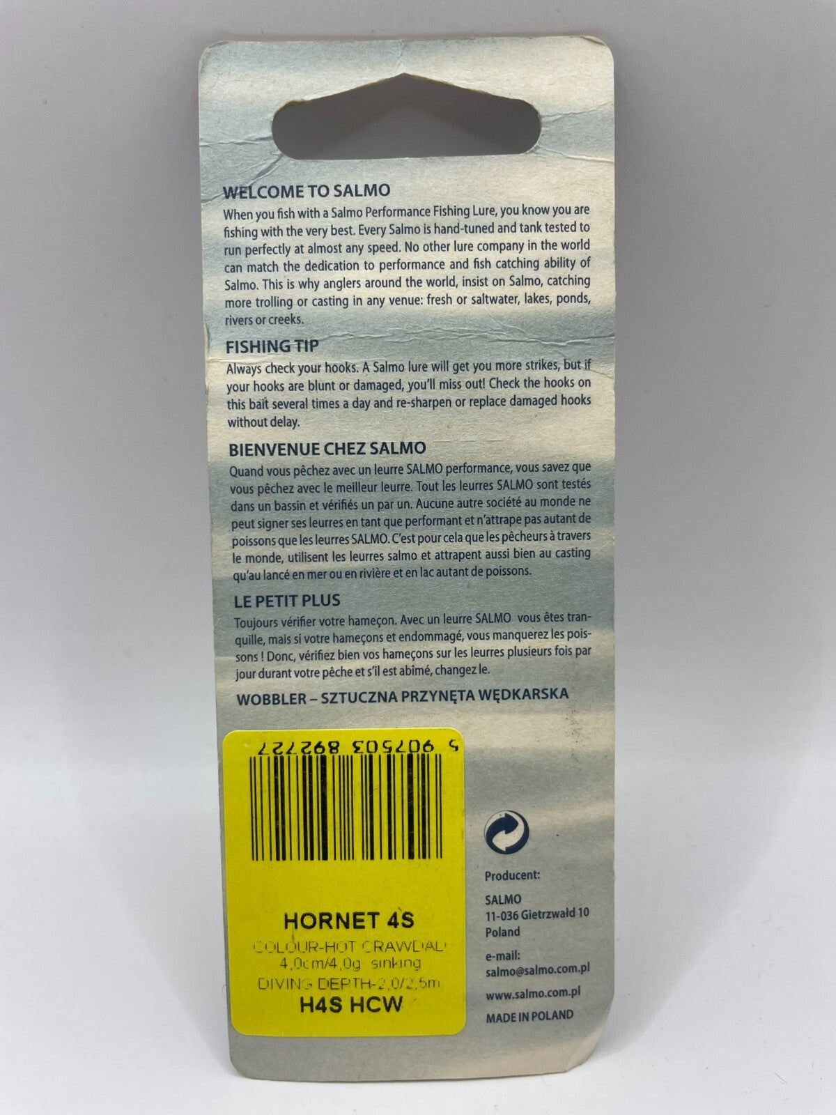 Salmo Hornet 4S Hot Crawdad 4cm 4g Sinking1