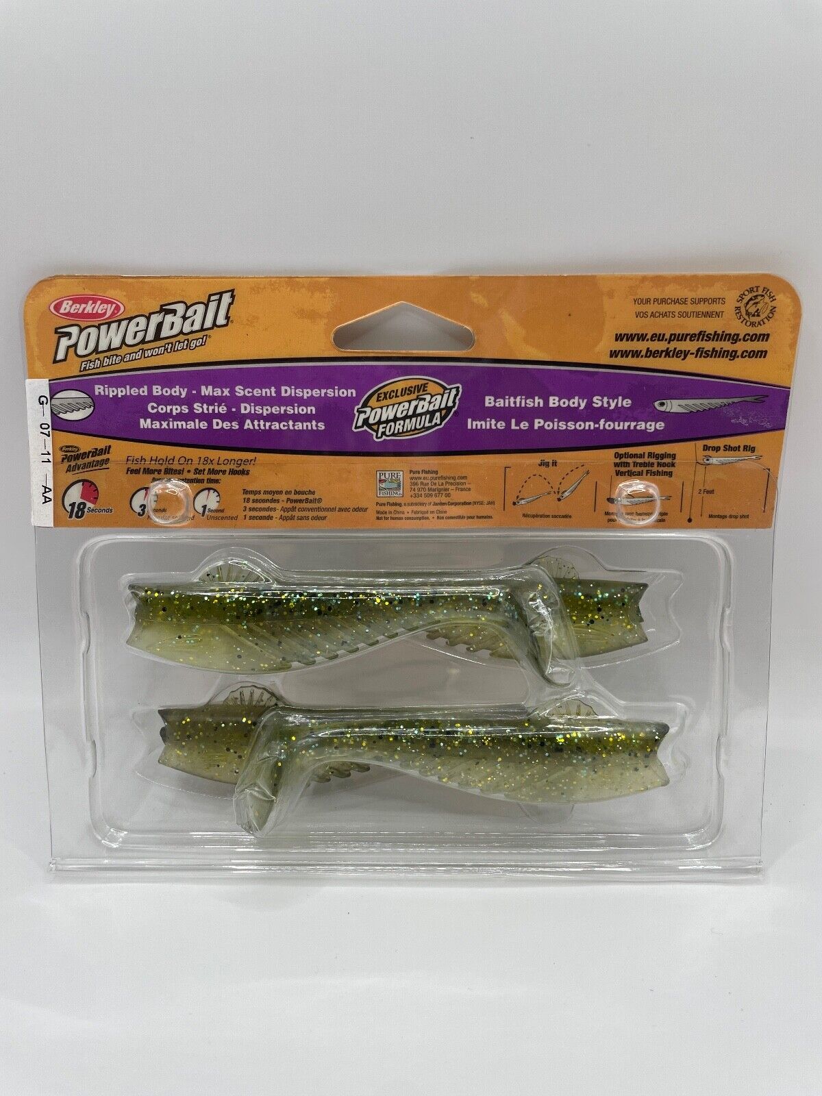 Berkley Powerbait 10cm Fat Ripple, Angelzubehör, Gummifisch