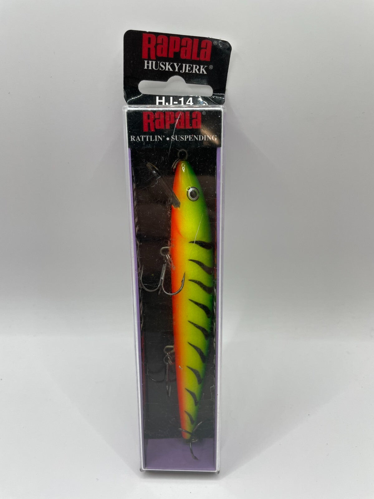 Rapala Down Deep Huskyjerk HJ14 Firetiger Wobbler Spinnfischen Angelzubehör0