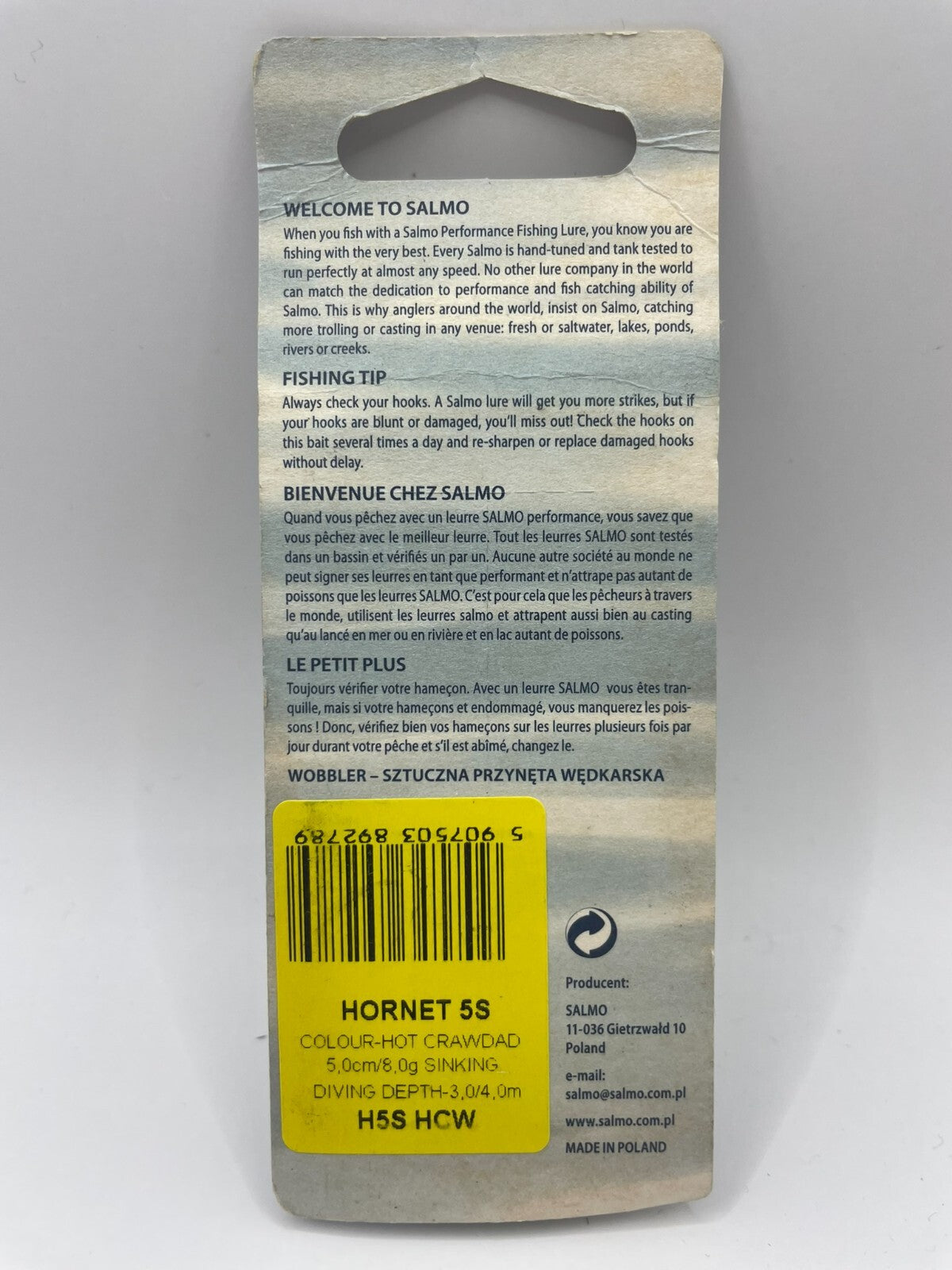 Salmo Hornet 5S Hot Crawdad 5cm 8g Sinking1