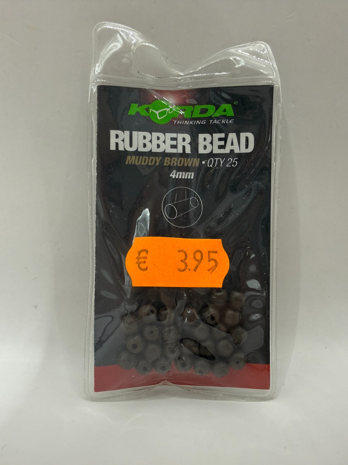 Korda Rubber Bead Muddy Brown 4mm0