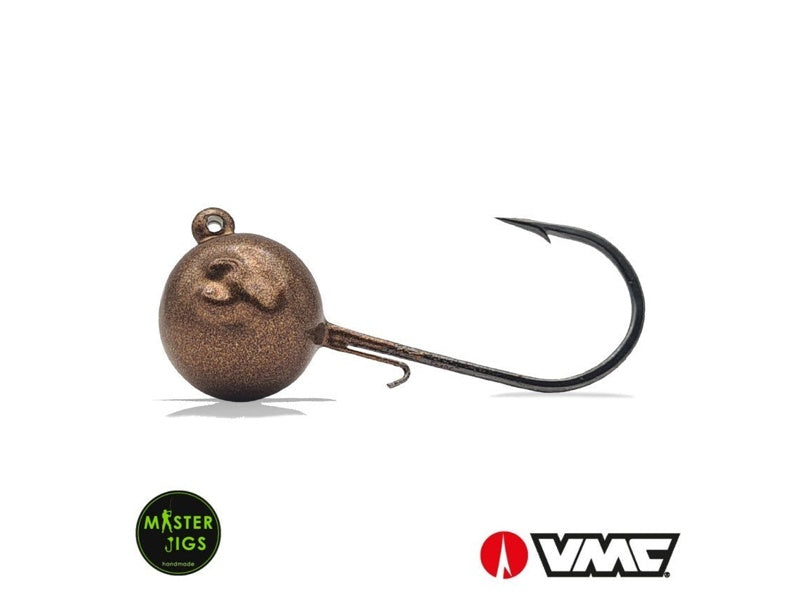Master Jigs handgemachte Jig Köpfe Copper Bronze VMC Haken 7161 made in Germany