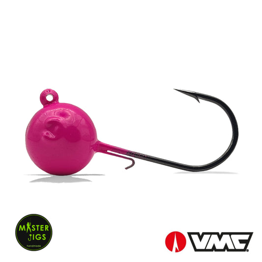 Master Jig handgemachte Jig Köpfe Pink VMC Haken 7161 made in Germany